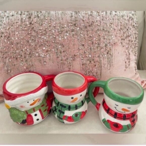 Set of 3 SNOWMAN, HOT CHOCOLATE Mugs - Picture 8 of 8